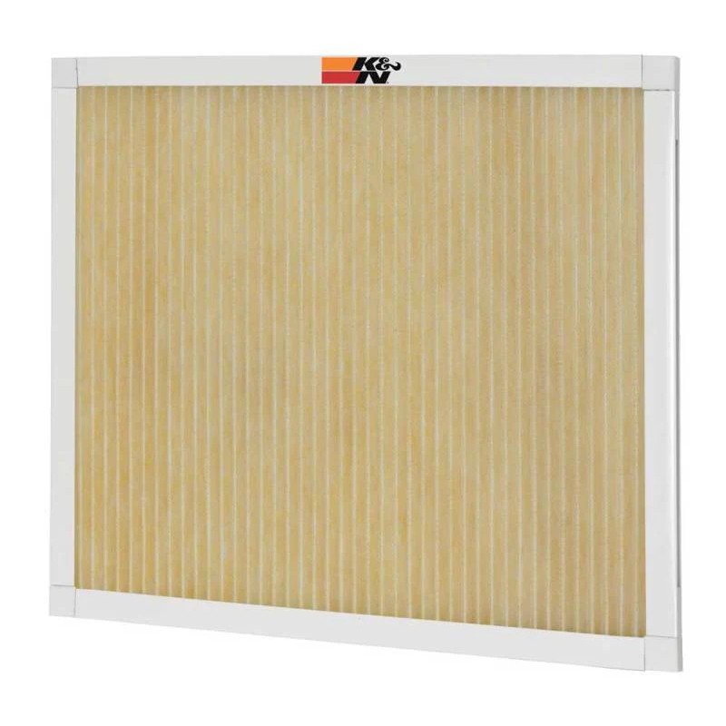 K&N HVC-12020 washable and reusable MERV 11 HVAC air filter with pleated synthetic media, 20x20x1 size.