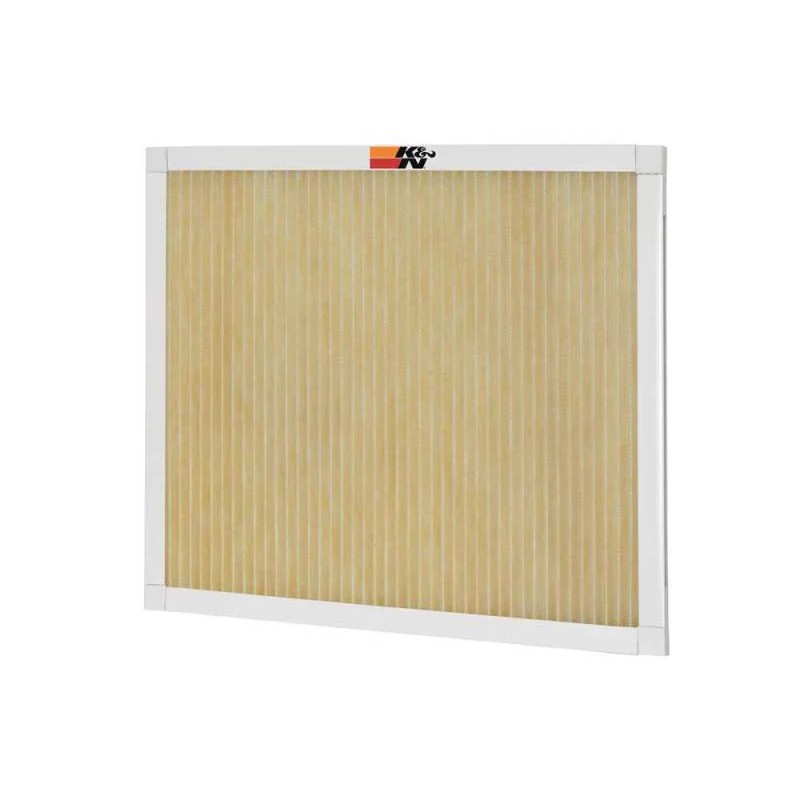 K&N 24x24x1 washable HVAC air filter featuring pleated MERV 11 synthetic media and a durable support frame.