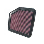 K&N 33-2345 red oiled cotton high-flow drop-in air filter for Lexus engines