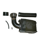 K&N 57S-9501 Performance Airbox intake kit with textured black aluminum tube and enclosed air filter assembly.