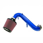 K&N 69-2541TB Typhoon air intake kit with blue powder-coated aluminum tube and red high-flow cone filter