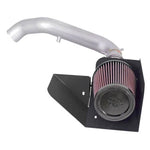 K&N Typhoon 69-9000TS air intake system with silver aluminum tube, red conical filter, and black heat shield for Volvo T5