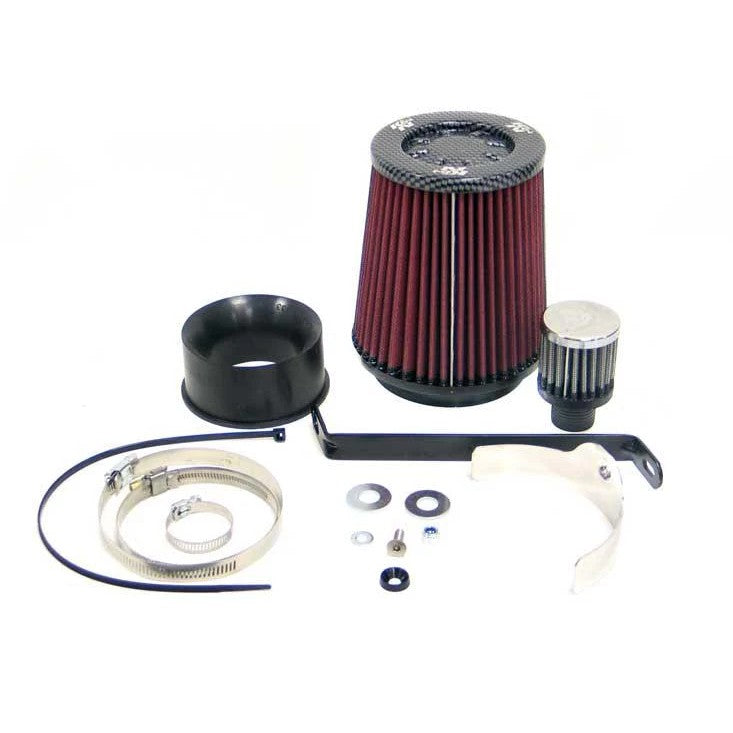 K&N 57i Series performance air induction kit with high-flow filter and mounting hardware for VW Beetle 1.8L Turbo.