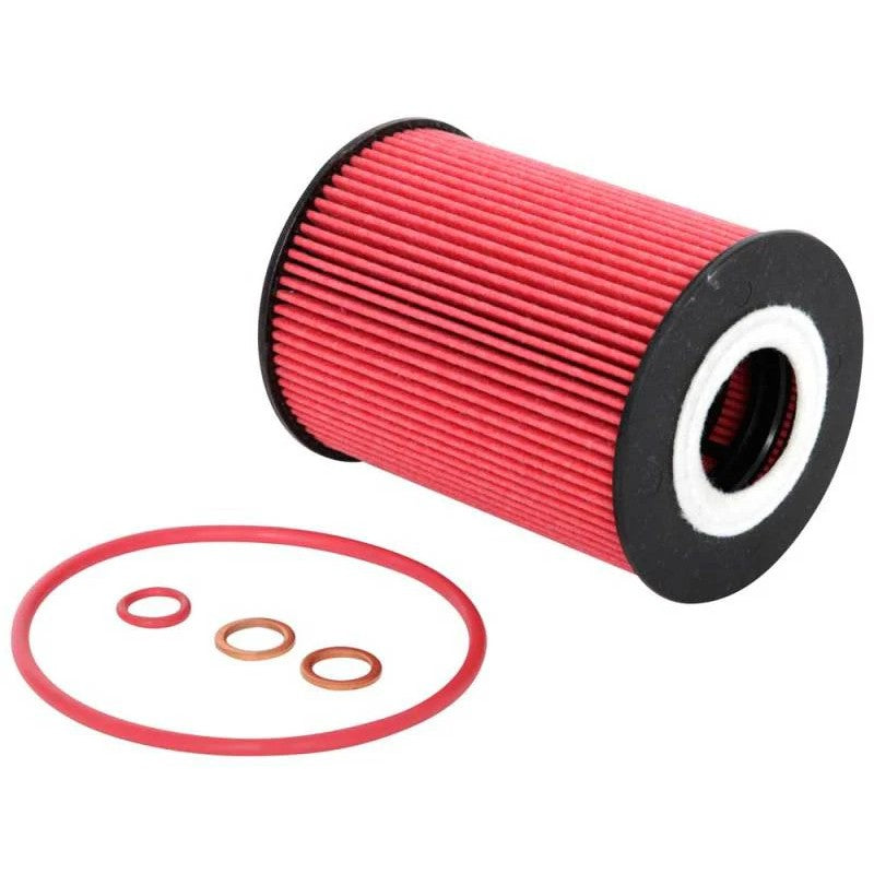 K&N HP-7032 performance cartridge oil filter with pleated media for select BMW and Porsche vehicles.
