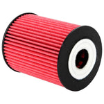 K&N HP-7035 high-flow cartridge performance oil filter for Genesis, Hyundai, and Kia 3.8L engines.