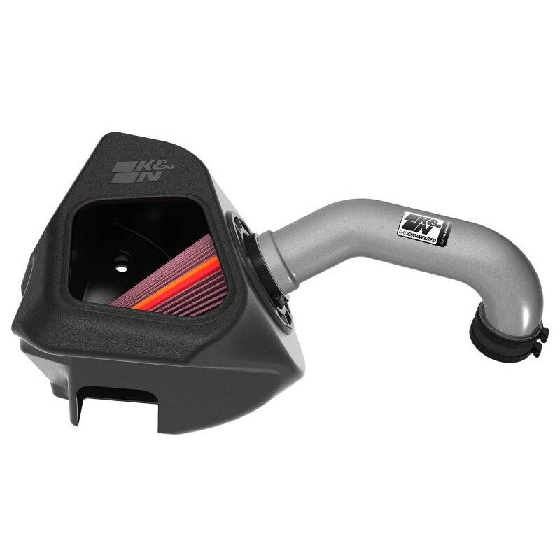 K&N NextGen cold air intake with 6063 aluminum tube and red oiled cotton filter for 2019-2024 Ram 1500 5.7L.