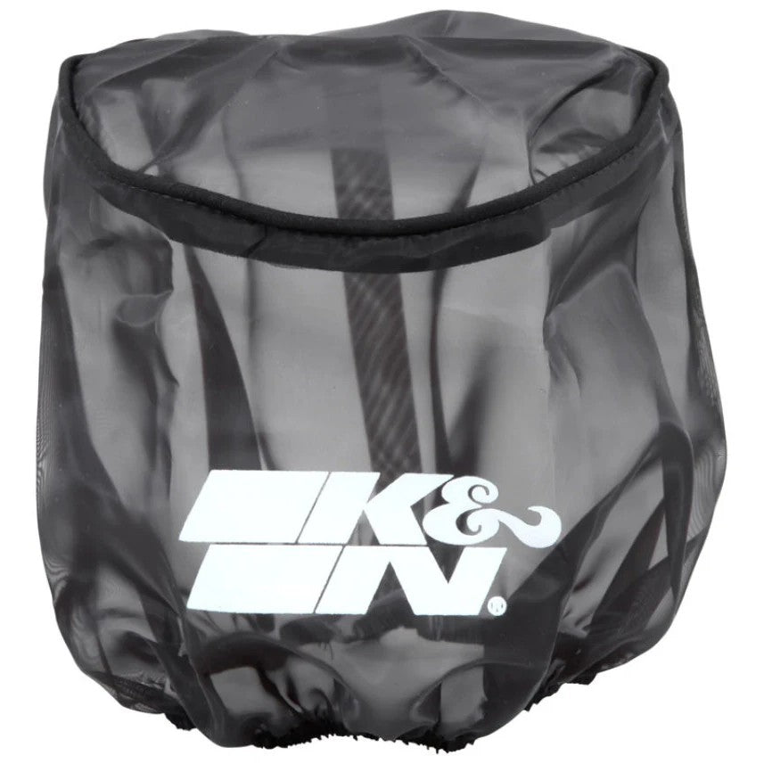 Black K&N Drycharger silicone-treated polyester air filter wrap, manufacturer part number 22-8049DK.