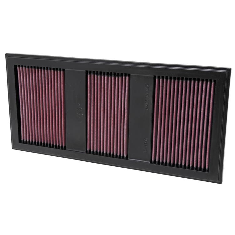 K&N 33-2985 high-flow washable oiled cotton replacement air filter for Mercedes-Benz vehicles.