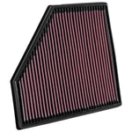 K&N 33-3051 washable high-flow oiled cotton replacement air filter for 2015-2021 BMW models.