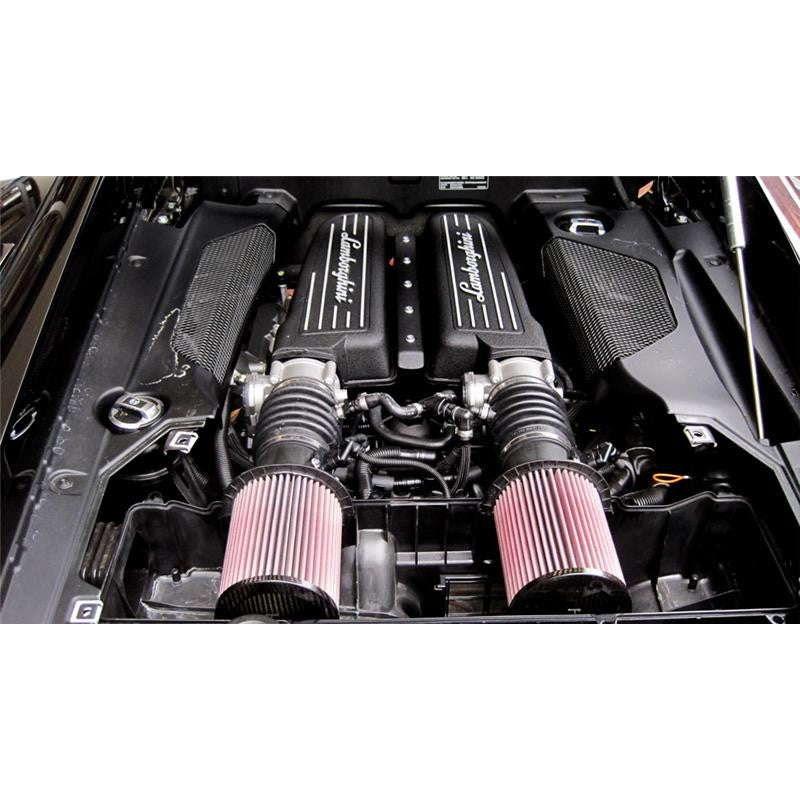 K&N E-0669 washable oiled cotton replacement performance air filter for Audi R8 and Lamborghini Gallardo