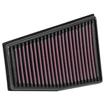 K&N 33-3032 High-Flow oiled cotton replacement air filter for Audi RS5 right intake box