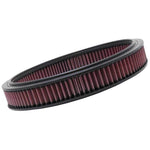 K&N E-2865 high-flow replacement air filter with layered oiled cotton media for select Ford and Mercedes-Benz models.