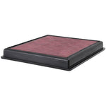 K&N 33-2483 high-flow replacement air filter with red oiled cotton media and black rubber sealing frame.