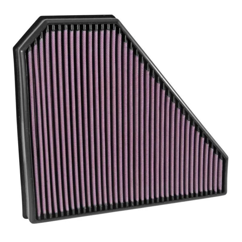 K&N 33-5028 high-flow washable oiled cotton replacement panel air filter for 2014-2019 Cadillac CTS