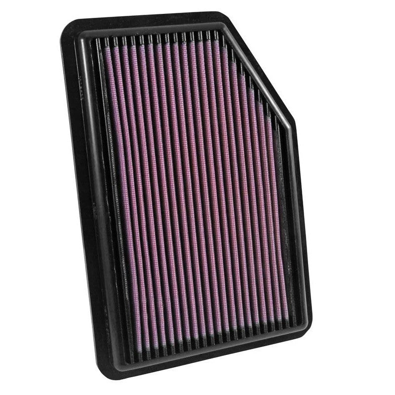 K&N 33-5031 washable high-flow panel air filter with red oiled cotton media for 2015-2016 Honda CR-V 2.4L
