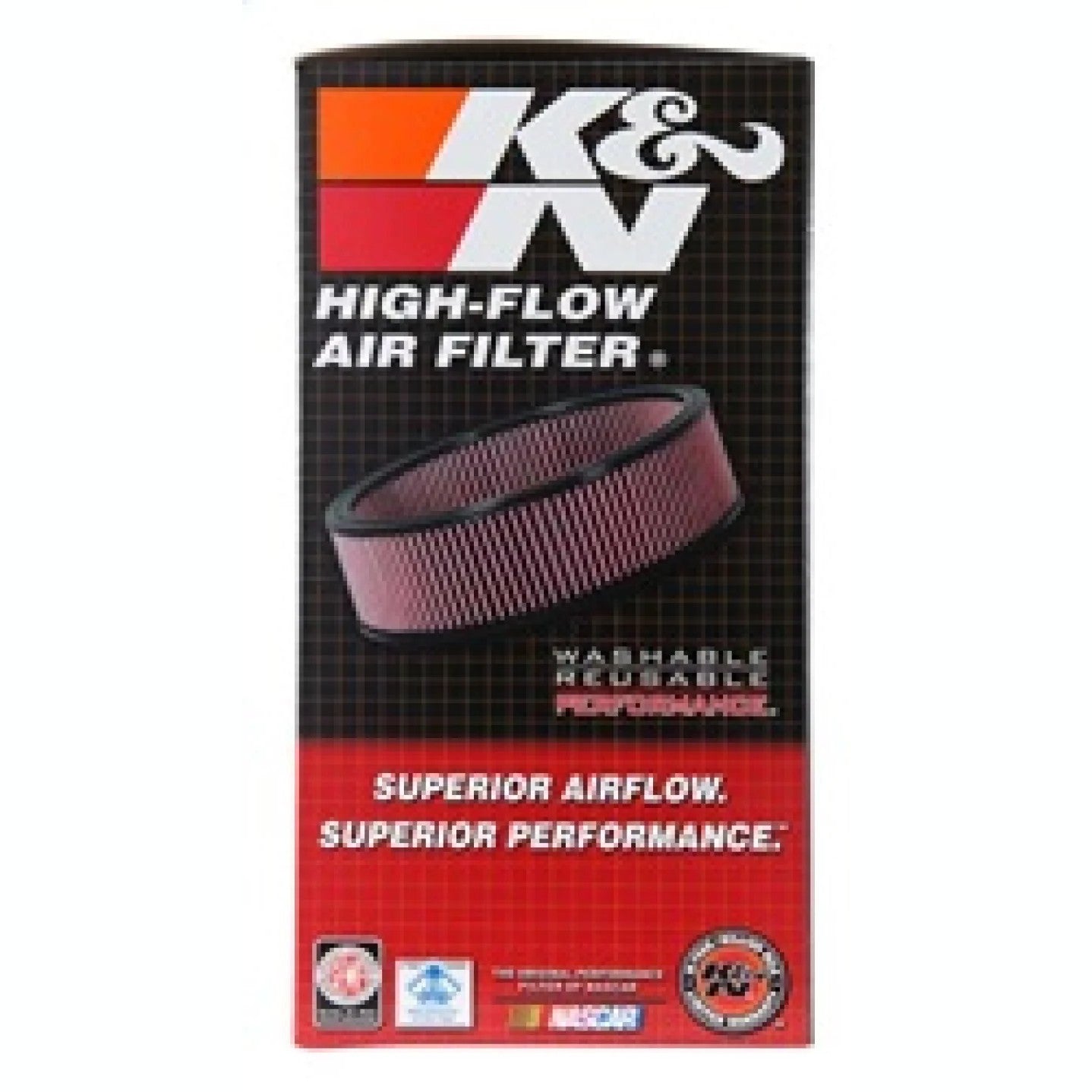 K&N E-0665 high-flow oiled cotton replacement air filter for 2014-2019 Chevrolet Corvette.