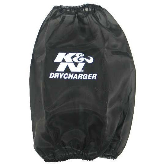 Black K&N Drycharger silicone-treated polyester wrap for round tapered air filters and flame arrestors.