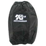 Black K&N Drycharger silicone-treated polyester wrap for round tapered air filters and flame arrestors.