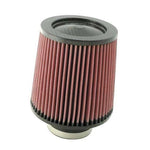 K&N RF-1047 round tapered universal air filter with 3 inch flange and embossed carbon fiber top