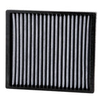 K&N VF2013 washable cabin air filter featuring pleated synthetic filtration media and a durable black frame