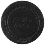 K&N 62-1010 crankcase vent filter featuring a black embossed rubber top and 0.5-inch zinc-plated steel mounting tube.