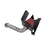 K&N Typhoon Air Intake System 69-5330TS with silver mandrel-bent tube and red high-flow cone filter