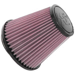 K&N RU-1637 universal clamp-on air filter with 3.25-inch flange and pleated red filter media.