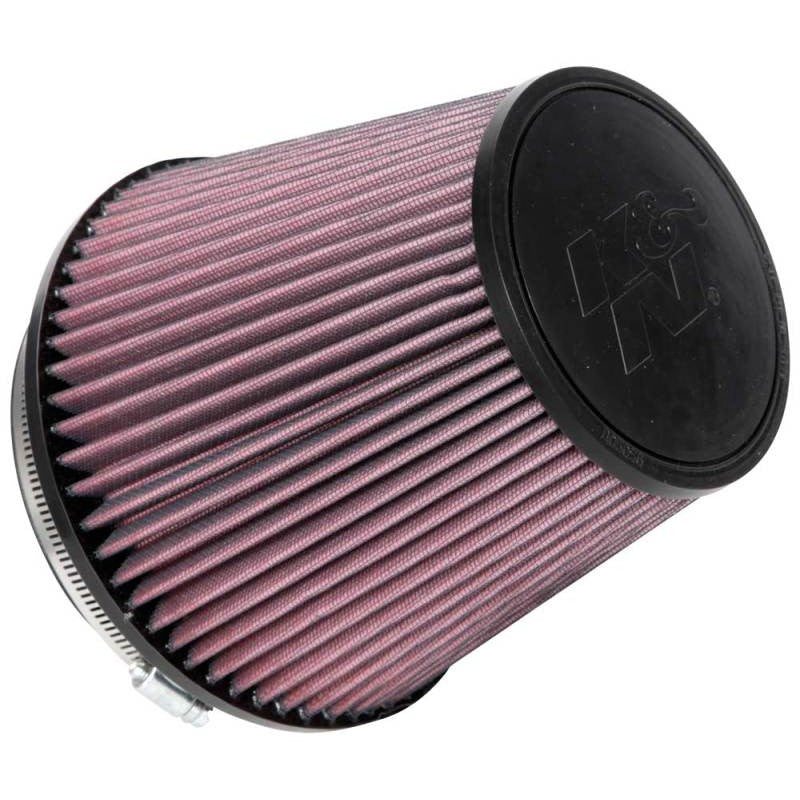 K&N RU-1042 Universal Clamp-On Air Filter with 6-inch flange, 7.5-inch base, 5-inch top, and 6.5-inch height
