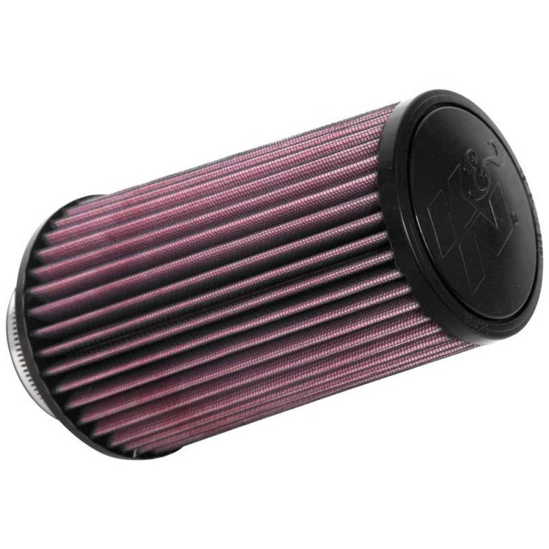 K&N RU-4690 round tapered universal air filter with 3-inch rubber flange and 7.875-inch height