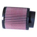 K&N RB-0910 universal air filter with a 3-inch 5-degree angled black rubber mounting flange