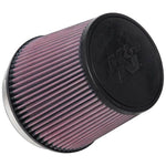K&N RU-1014 universal tapered air filter with 6-inch rubber flange and pleated red cotton media
