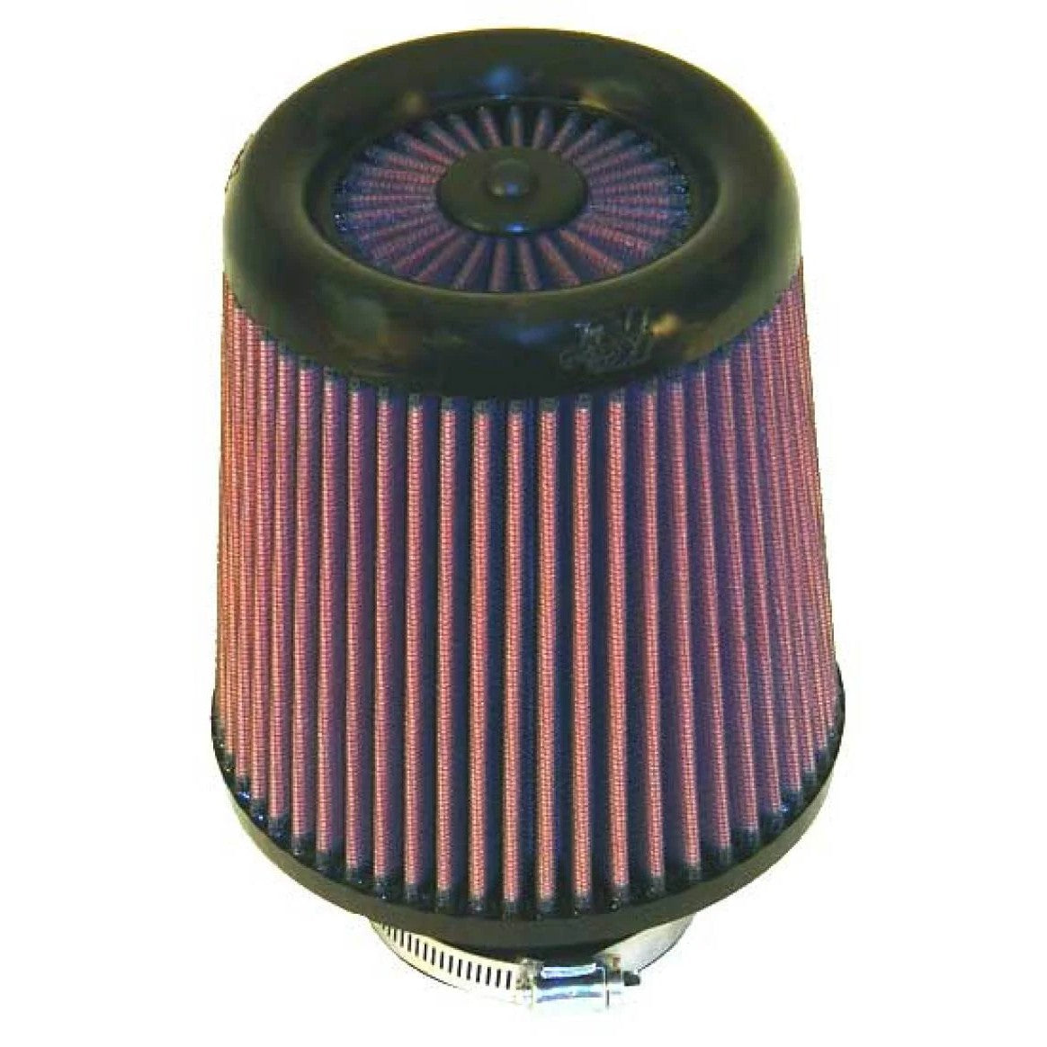 K&N RX-4730 X-Stream tapered air filter with a 3-inch flange and integrated pleated filter top cap.