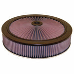 K&N X-Stream 14-inch pleated air filter top assembly with 5.125-inch neck flange and integrated center vent