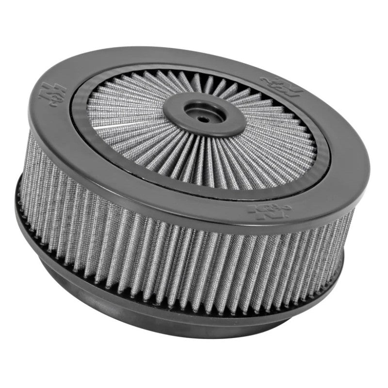 K&N X-Stream Top Assembly red air filter with a 9-inch outer diameter and 7.313-inch neck flange.