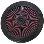 K&N X-Stream 11-inch round air filter top with pleated filtration media and black perimeter trim.