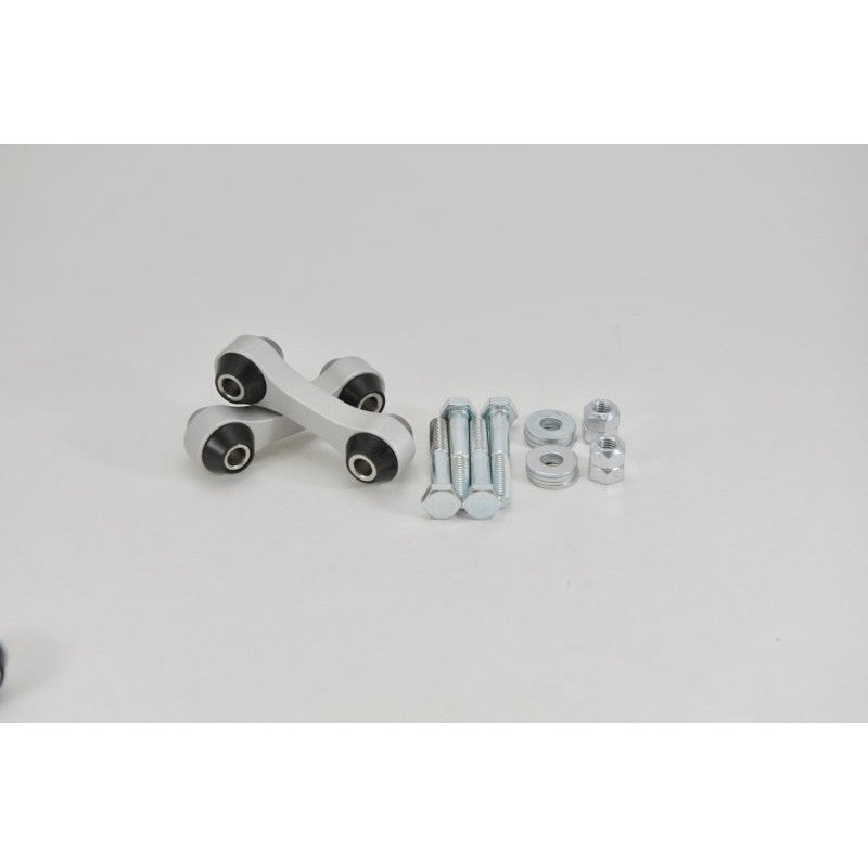 Kartboy KB-017-STI-R CNC-machined aluminum rear sway bar endlinks with black bushings and mounting hardware.