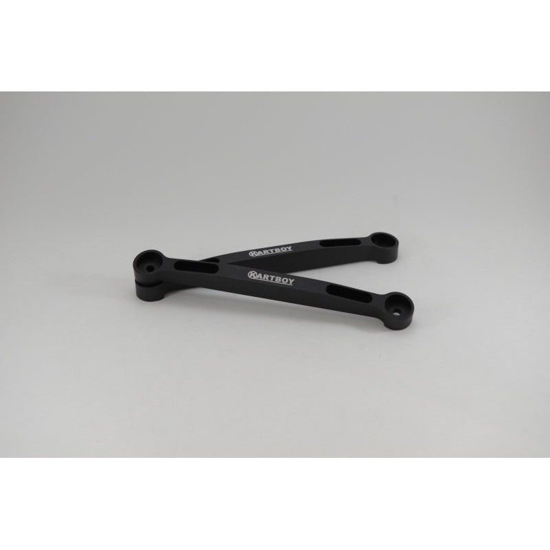 Kartboy black anodized CNC machined aluminum battery tiedown bracket for Subaru vehicles