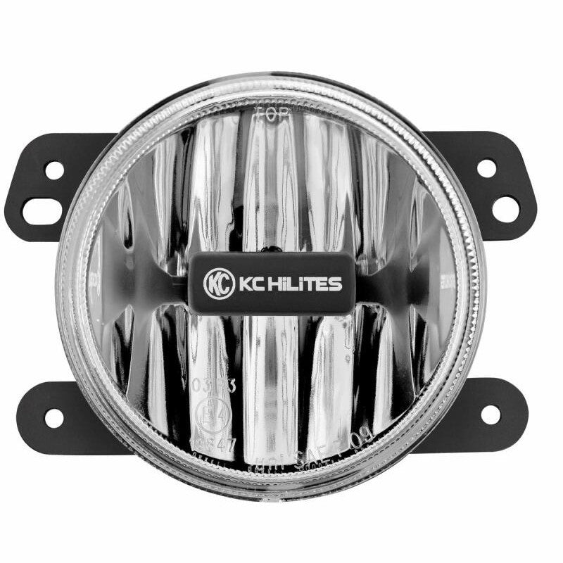 KC HiLiTES 1497 Gravity G4 4-inch clear LED fog light with magnesium housing for 2010-2018 Jeep Wrangler JK.