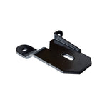 Pair of KC HiLiTES black powder-coated steel A-pillar light mount brackets for Jeep Wrangler JL and Gladiator.