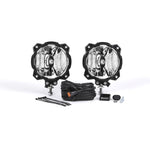 Pair of KC HiLiTES 6-inch Pro6 Gravity LED lights in black Infinity Ring housings with universal ball mounts.