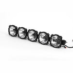 32-inch KC HiLiTES Pro6 Gravity LED 5-light bar with modular Infinity Rings and universal aluminum mounts.