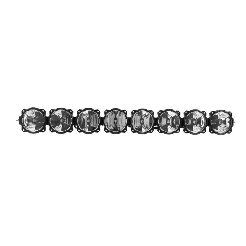 KC HiLiTES Pro6 8-light 50-inch LED light bar with Gravity G6 optical inserts and adjustable modular black rings.