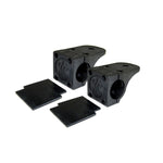Pair of black glass-injected nylon tube clamp light mounts for 1.25 to 1.5 inch diameter round bars.