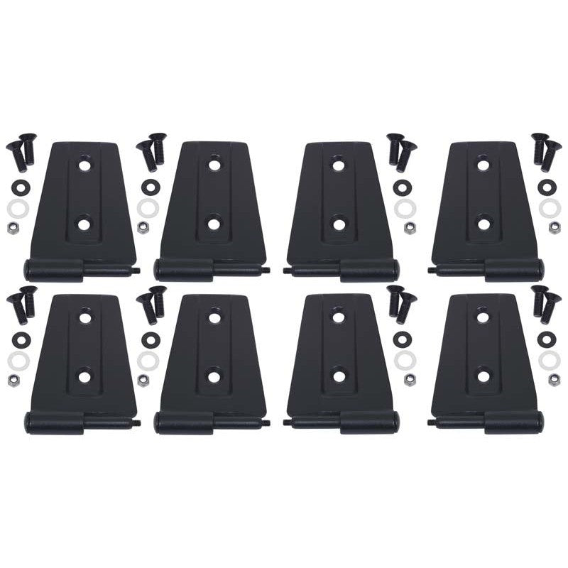 Kentrol textured black 8-piece door hinge set for 4-door Jeep Wrangler JK