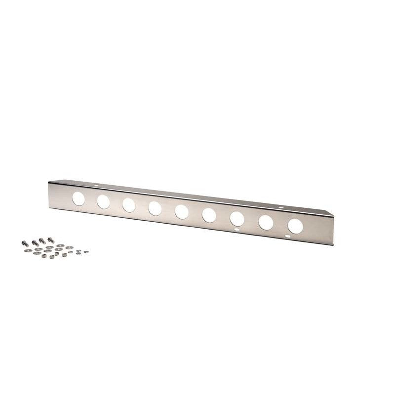 Polished silver 42-inch front bumper with pre-drilled mounting holes for 1945-1986 Jeep CJ models.