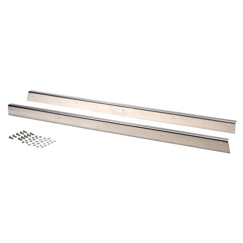 Pair of polished silver Kentrol rocker guards for 1955-1983 Jeep CJ5