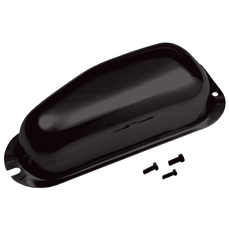 Black powdercoated steel wiper motor cover for 1968-1975 Jeep CJ models