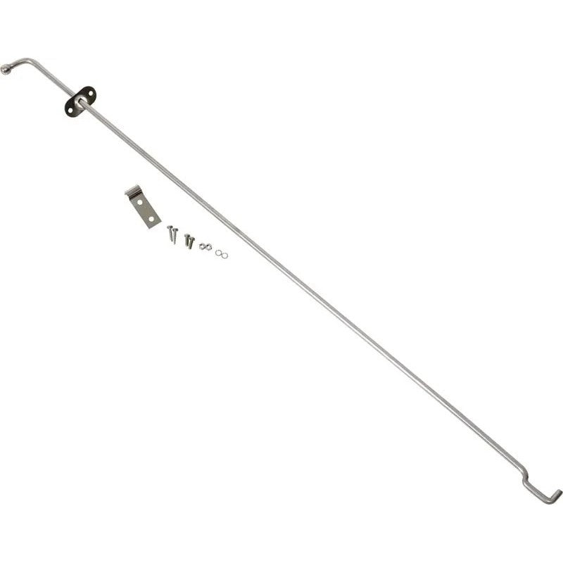 Polished silver replacement hood prop rod for 1972-1986 Jeep CJ models