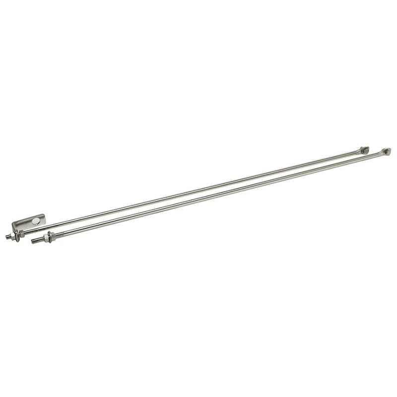 Kentrol 30517 polished silver finish strut rods for 1972-1986 Jeep CJ models.