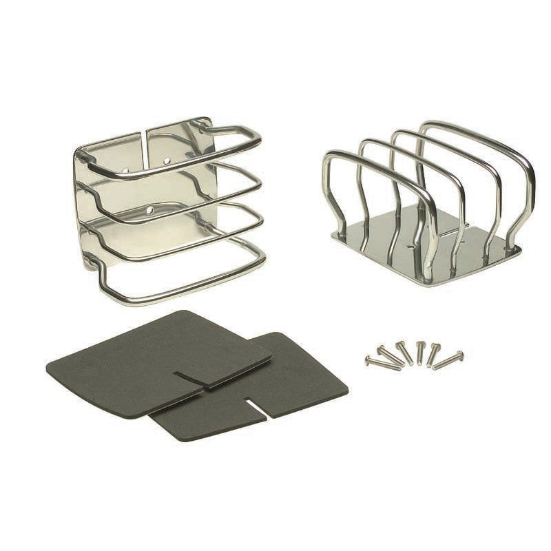 Pair of polished silver Kentrol taillight guards for 1976-2006 Jeep CJ, Wrangler YJ, and TJ